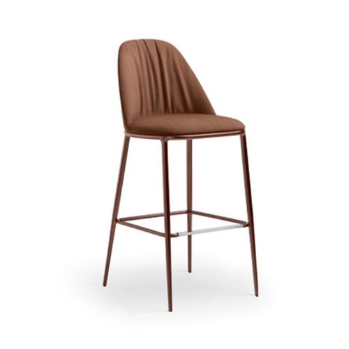 Современный барный стул - Lea Deluxe H65/75 - MIDJ - для интерьера / из ткани / из кожи
