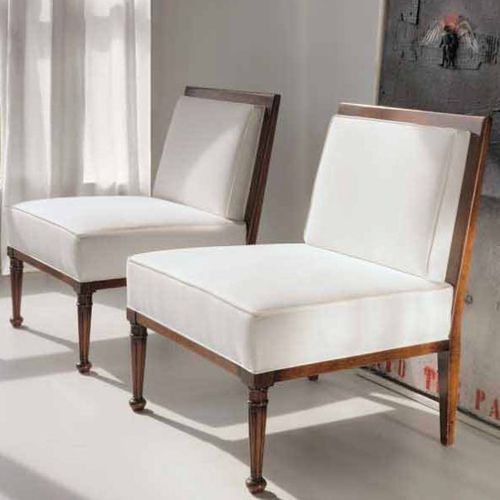 Стилизованное низкое кресло - ART 405 B - Bertelè - из ткани
