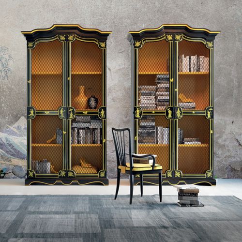 Стилизованный книжный шкаф - ART 908 - Bertelè - из дерева / из железа