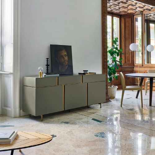 Современный буфет - ABACO C5C207 - SANGIACOMO - из матовой лакированной древесины / из металла / с выдвижными ящиками