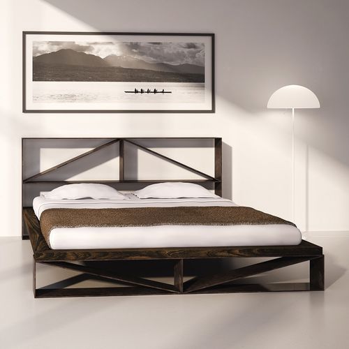 Двуспальная кровать - MOON 100 - NOVO Design Made in Toscana - современная / с изголовьем / из цельной древесины