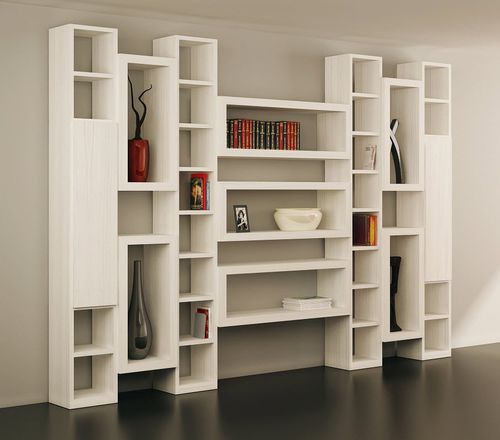 Модульный книжный шкаф - YORK - NOVO Design Made in Toscana - современный / из дерева / из железа