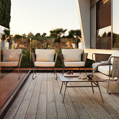 Современное кресло - PORTOFINO - Roberti Rattan - из ткани / из веревки / из алюминия