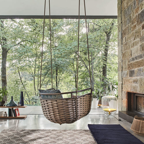 Современное кресло - PORTOFINO - Roberti Rattan - из ткани / из веревки / из алюминия