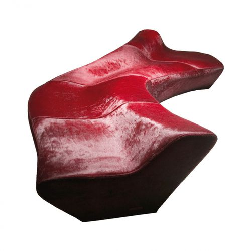 Диван уникальный дизайн - MORAINE  - Sawaya & Moroni - из шкуры животных / красный / Zaha Hadid