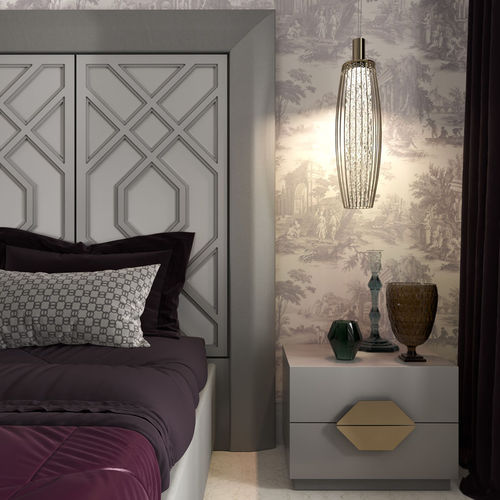 Современный ночной столик - INTRIGUE - Scandal Home Couture - из лакированной древесины / с основанием из лакированной древесины / прямоугольный
