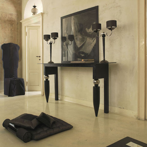 Современный стол-консоль - RIGHELLO - Scandal Home Couture - из лакированной древесины / из стекла / с основанием из металла