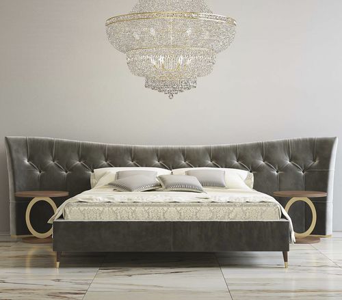 Двуспальная кровать - SOPHIE - Scandal Home Couture - современная / обитая / с обитым изголовьем