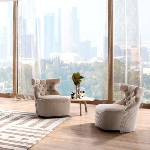 Кресло честерфилд - Dorotea - Siwa Soft Style Home - из ткани / из цельной древесины / из фанеры