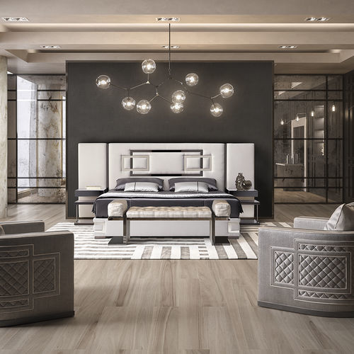 Двуспальная кровать - Vertigo  - Siwa Soft Style Home - современная / обитая / с обитым изголовьем