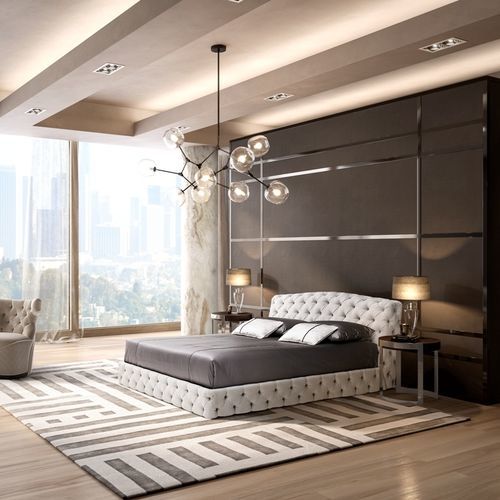 Двуспальная кровать - Must  - Siwa Soft Style Home - честерфилд / обитая / с обитым изголовьем