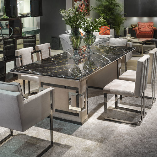 Современный обеденный стол - Vertigo - Siwa Soft Style Home - из мрамора / с основанием из цельной древесины / с основанием из фанеры
