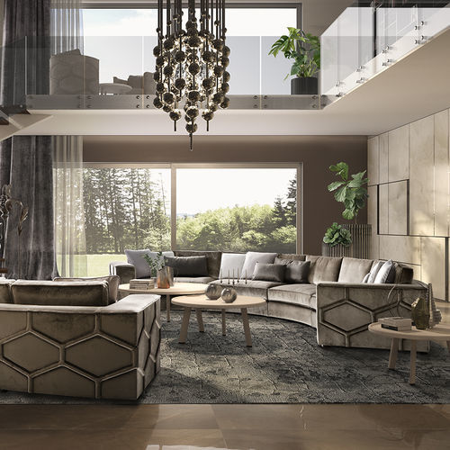 Модульный диван - Diamond Club - Siwa Soft Style Home - полукруглый / современный / из ткани
