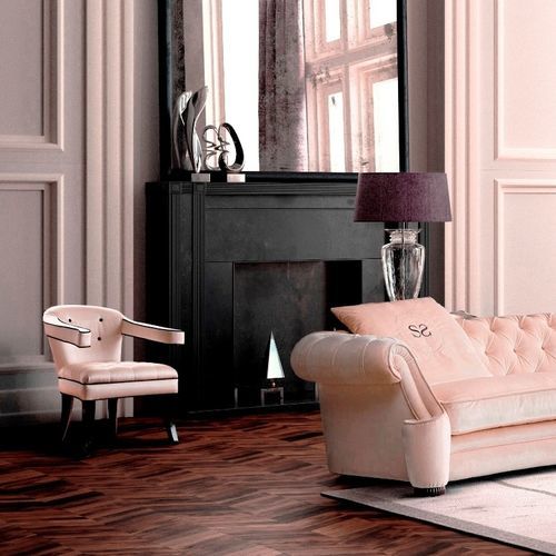 Кресло честерфилд - Chérie - Siwa Soft Style Home - из ткани / из кожи / из цельной древесины