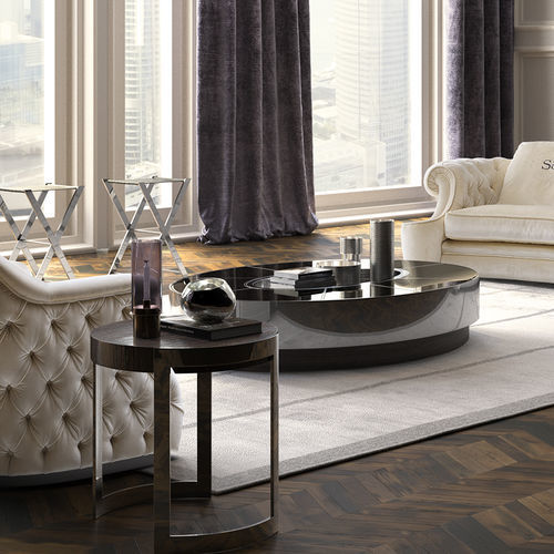 Современный журнальный столик - Avalon  - Siwa Soft Style Home - из стекла / из дерева / из мрамора