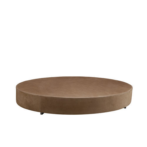 Современный журнальный столик - Easy  - Siwa Soft Style Home - из кожи / с основанием из хромированного металла / овальный