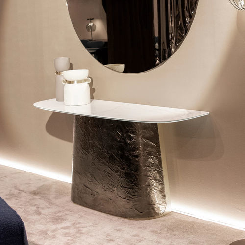 Современный стол-консоль - ADONE - Tonin Casa - из дерева / из керамики / с основанием из металла