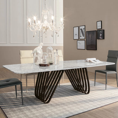 Современный обеденный стол - ARPA - Tonin Casa - из закаленного стекла / из керамики / из мрамора
