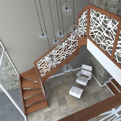 Прямая лестница - IMPERIA PA - ITALIAN FASHION STAIRS - с поворотом на 90° / с поворотом на 180° / с деревянными ступеньками