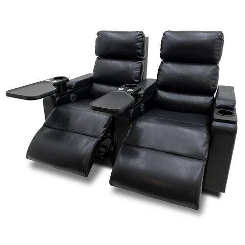 Кресло для кинотеатра из кожи - SPECTRUM ECLIPSE - Irwin Seating - черное / с подголовником / с опорой для ступней