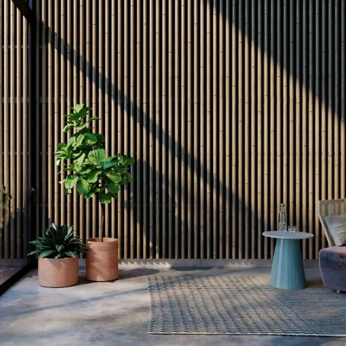 Акустическая панель для стены - LINEA BAMBOO - LAUDESCHER - из цельной древесины / из дуба / из сосны
