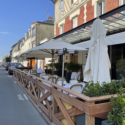 Квадратный зонт от солнца - BISTRO®  - Socotex - Abritez-vous chez nous - круглый / прямоугольный / с центральной опорой