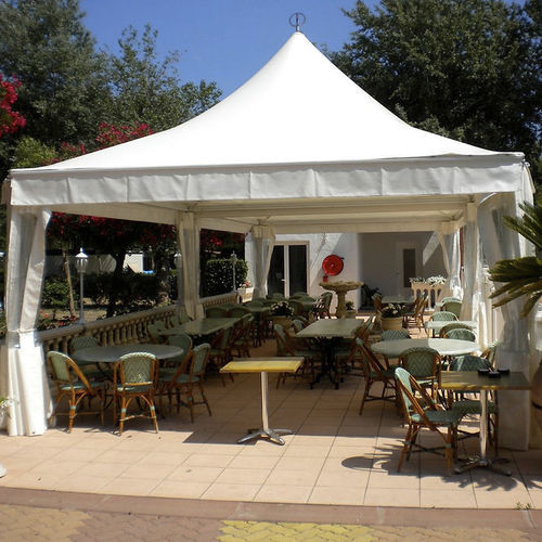 Тент из ПВХ - ABRI DEAUVILLE CLASSIC® - Socotex - Abritez-vous chez nous - листовая крыша / алюминиевая конструкция / для профессионального использования