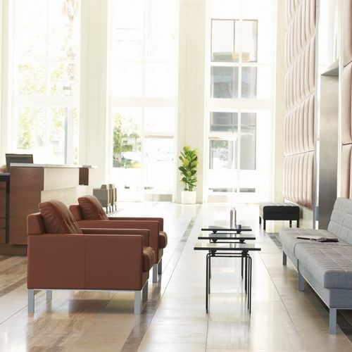 Стилизованное кресло для посетителей - MILLBRAE  - Coalesse - из ткани / из кожи / из стали