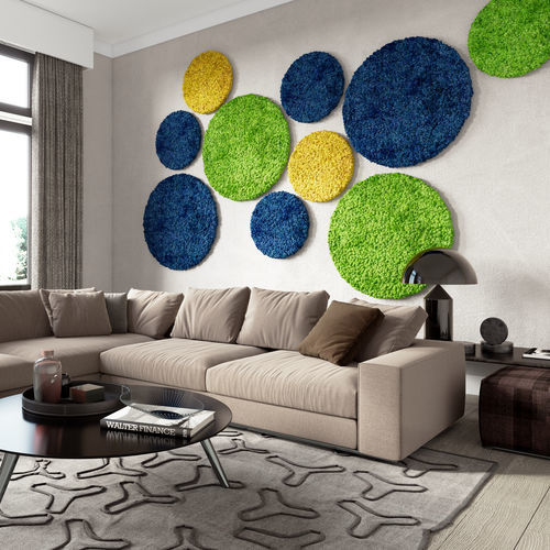 Плоский стабилизированный мох - CIRCLE - Ideatec Advanced Acoustic Solutions - для зеленой стены / для фитокартины / для подвесных потолков