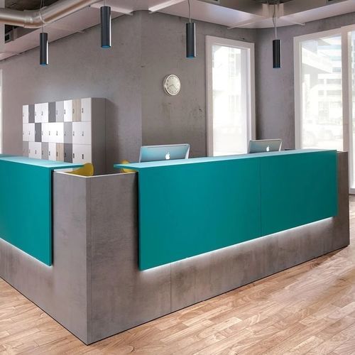Модульная административная стойка - ALPHA - Fit Interiors - из меламина / с подсветкой
