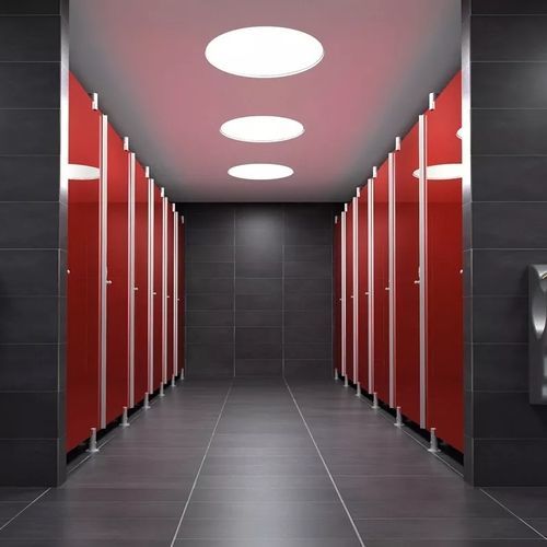 Сантехническая кабина из ламината высокого давления - STUDIO T - Fit Interiors - из закаленного стекла / из нержавеющей стали / из экструдированного алюминия