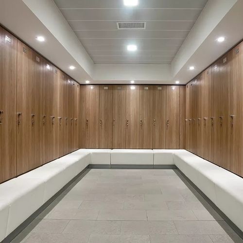 Современная скамейка для раздевалки - ROUND - Fit Interiors - из искусственной кожи / без спинки / без подлокотников