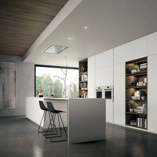 Современная кухня - YOTA : COMPOSIZION 01 - ARMONY CUCINE - из ламината / островного типа / без ручки