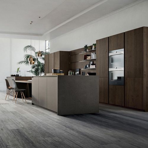 Современная кухня - OMICRON 22 : COMPOSIZION 04 - ARMONY CUCINE - из дерева / из полимера / островного типа