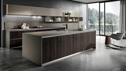 Современная кухня - YPSILON : COMPOSITION 01 - ARMONY CUCINE - из дерева / из меламина / островного типа