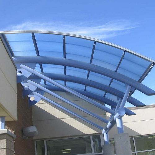 Навес для прихожей - SKYSHADE 3100® - EXTECH Exterior Technologies, Inc - для коммерческих зданий / из металла / из поликарбоната