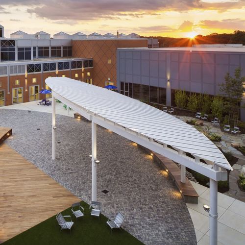 Навес для прихожей - SKYSHADE 3300® - EXTECH Exterior Technologies, Inc - для коммерческих зданий / из металла / из поликарбоната