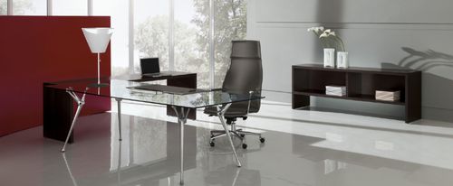 Директорский рабочий стол - GENESIS - Codutti Furniture Srl - современный / из металла / из стекла