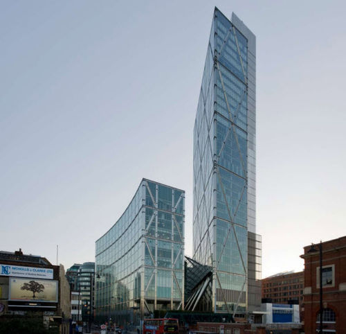 Тонкостенная перегородка VEP - THE BROADGATE TOWER - Josef Gartner - из стекла / из нержавеющей стали