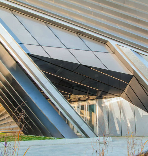 Панельная тонкостенная перегородка - ELI AND EDYTHE BROAD ART MUSEUM - Josef Gartner - из стекла / из нержавеющей стали