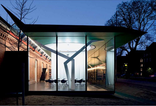Структурная стеклянная панель - BIBLIOTHEK FÜR ARCHITEKTUR - Josef Gartner - прозрачная / для окон / плоская