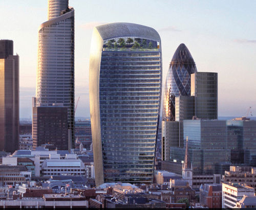 Слоистая стеклянная панель - 20 FENCHURCH STREET SKY GARDEN - Josef Gartner - прозрачная / для фасада / плоская