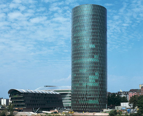 Прозрачная стеклянная панель - WESTHAFEN TOWER - Josef Gartner - для фасада / плоская