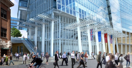 Тонкостенная перегородка самонесущий каркас - THE SHARD - Permasteelisa - из металла и стекла