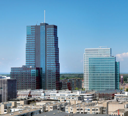Тонкостенная перегородка самонесущий каркас - WTC CARLTON TOWER - Permasteelisa - из алюминия и стекла / из камня