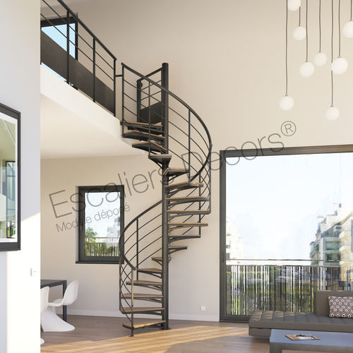 Винтовая лестница - ATELIER LOFT SH51 SPIR'DÉCO®  - ESCALIERS DECORS - с деревянными ступеньками / с металлическими ступеньками / стальная конструкция
