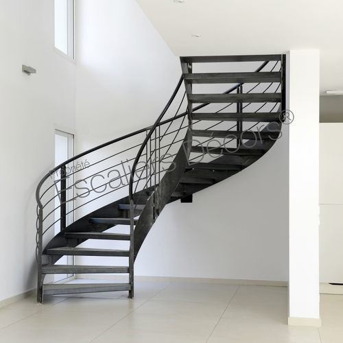 Винтовая лестница - LOFT DT91 ESCA'DROIT® - ESCALIERS DECORS - с бетонными ступеньками / стальная конструкция / для бытового использования