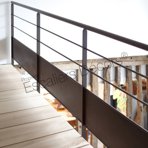 Ограждение из стали - DH55 - ESCALIERS DECORS - с панелями / решетчатое / для интерьера