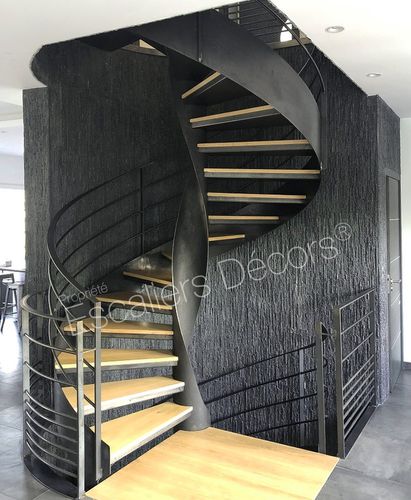 Спиральная лестница - LOFT DH126 SPIR'DÉCO® - ESCALIERS DECORS - с деревянными ступеньками / стальная конструкция / для бытового использования