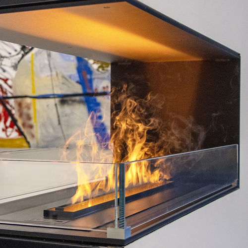 Электрическая открытая топка - Montreal - Attika Feuer AG - с 3 поверхностями / из стали / встраиваемая